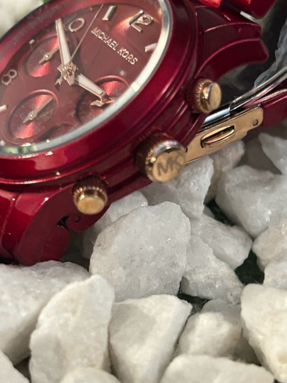 Michael Kors Runway Chronograph Red-Coated Stainless Steel Watch - Picture 12 of 13